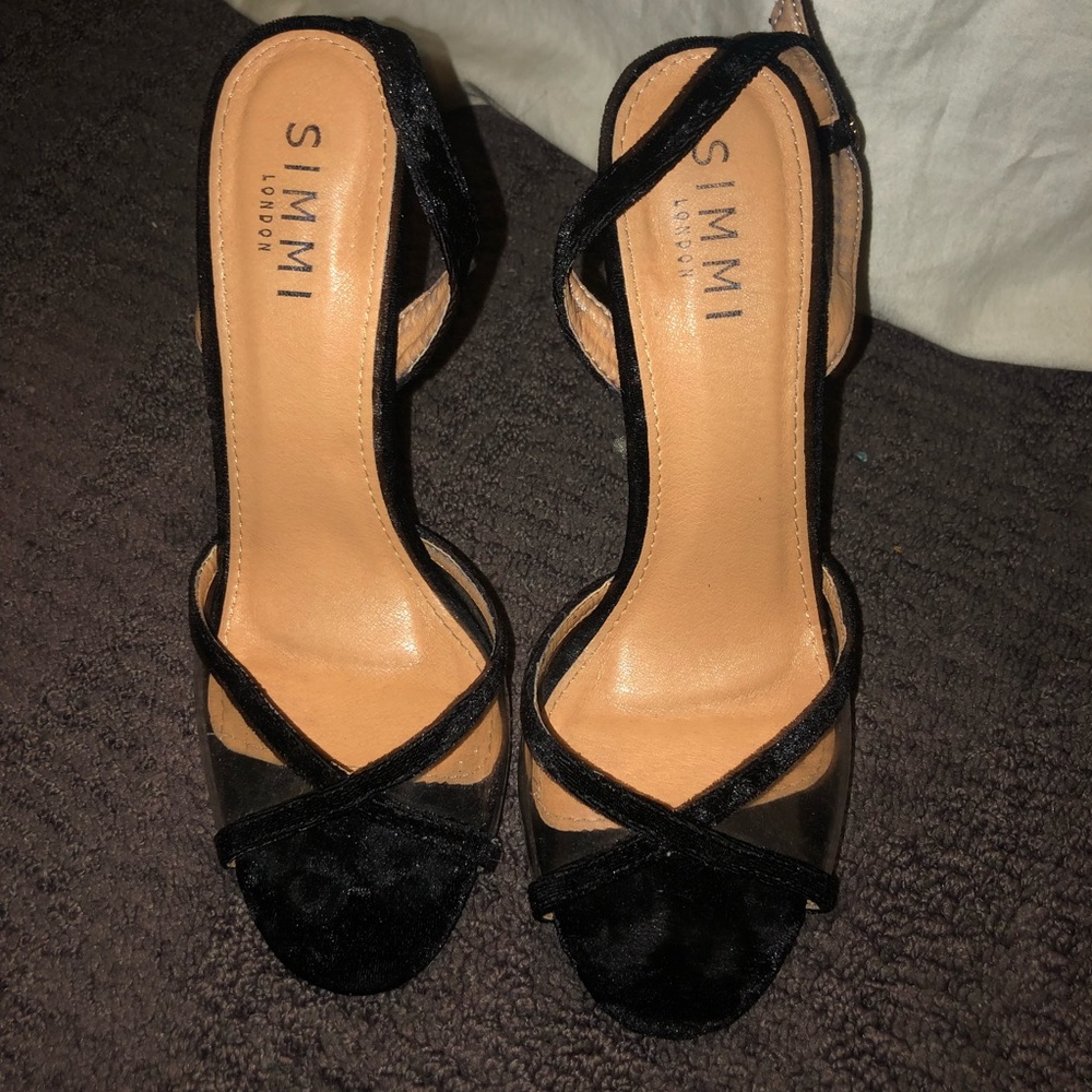 Black & clear Simmi heels